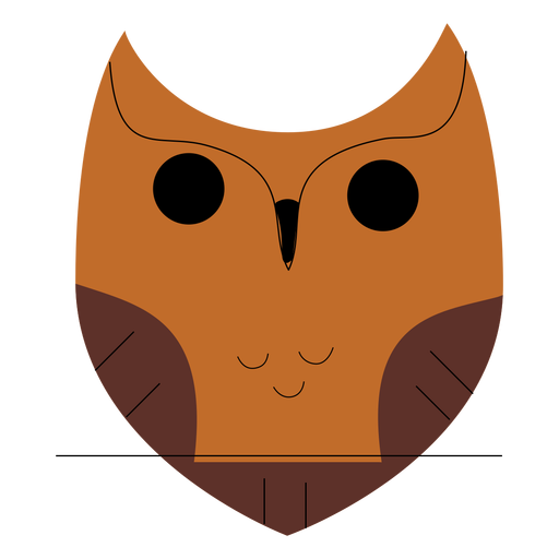 Great horned owl flat PNG Design