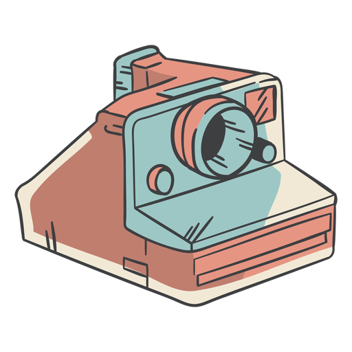 Câmera polaroid desenhada à mão Desenho PNG
