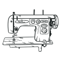 Máquina de coser dibujada a mano Diseño PNG