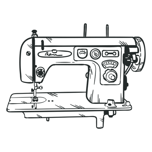 Hand drawn sewing machine PNG Design