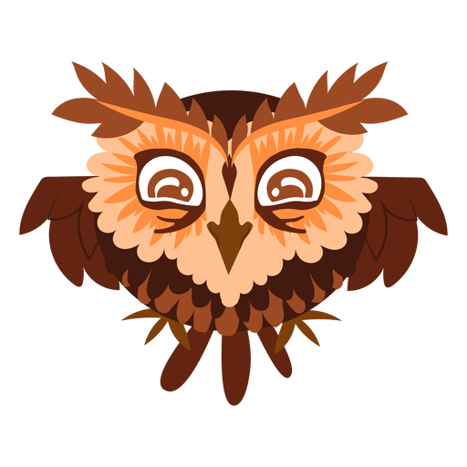 Happy owl illustration PNG Design