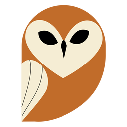 Plano de búho en forma de corazón Diseño PNG