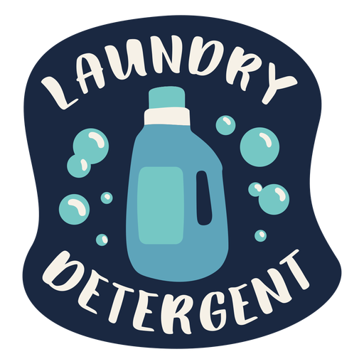 Etiqueta de detergente para a roupa plana Desenho PNG