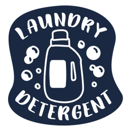 Waschmitteletikett blau PNG-Design