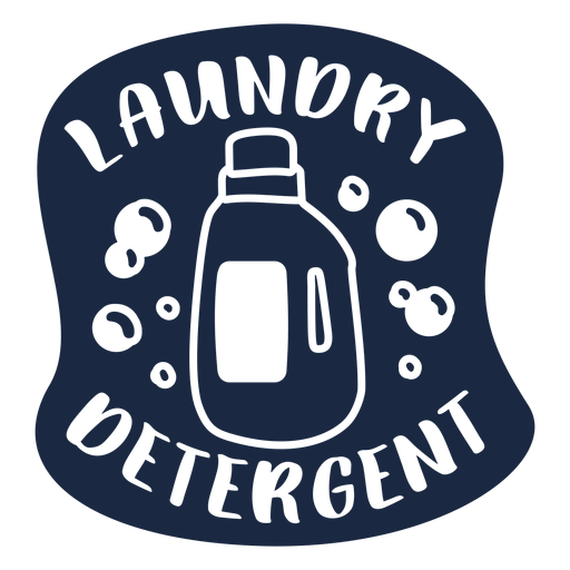 Etiqueta de detergente para ropa azul Diseño PNG