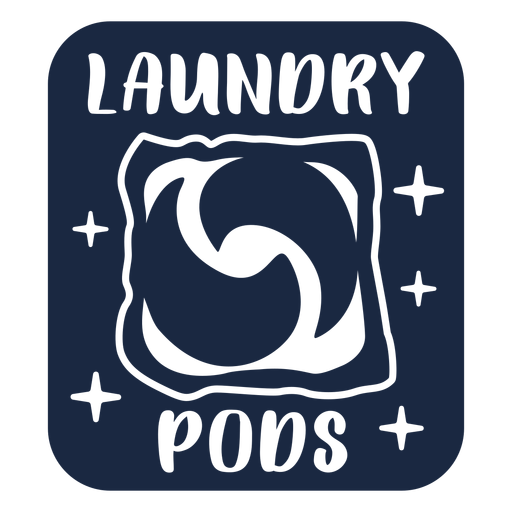 Laundry pods label blue