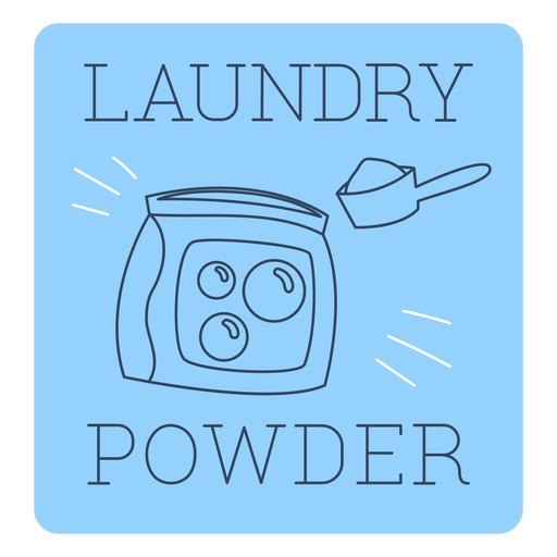 Laundry powder label line PNG Design