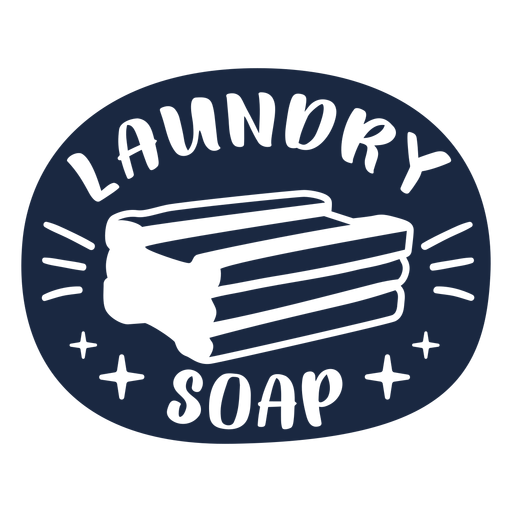 Etiqueta de jabón de lavandería azul Diseño PNG