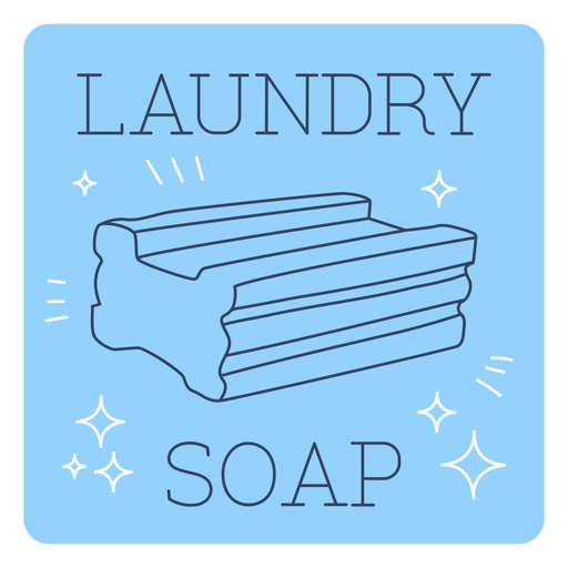 Laundry soap label line PNG Design