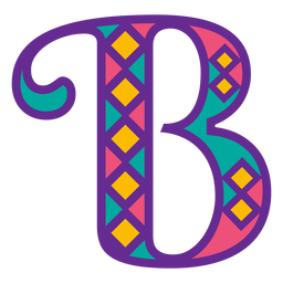 Diseño PNG Y SVG De Letra B Mardi Gras Para Camisetas