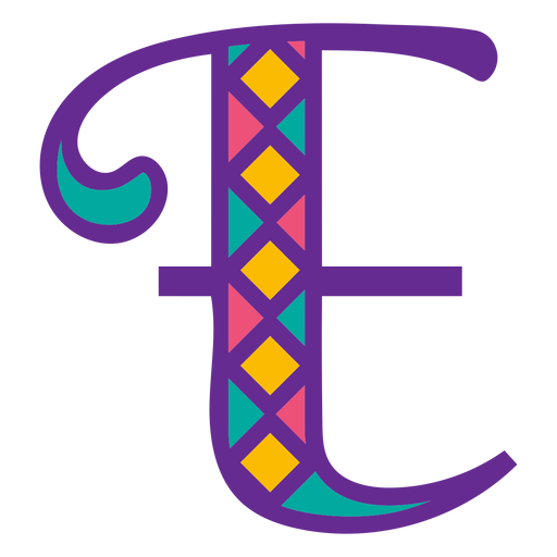 Letter e mardi gras PNG Design