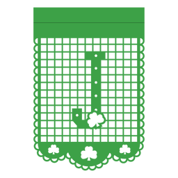 Letra j garland st patricks Desenho PNG