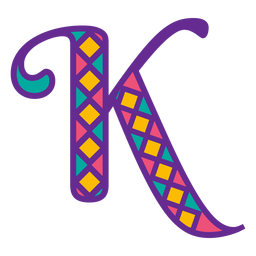 Letter K Mardi Gras PNG & SVG Design For T-Shirts