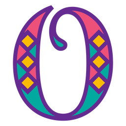 Letter o mardi gras Desenho PNG