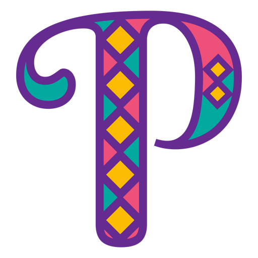 Carta p mardi gras Diseño PNG