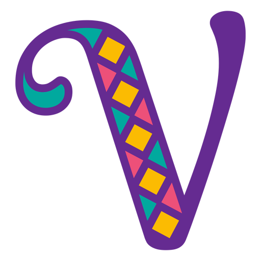 Carta v mardi gras Diseño PNG