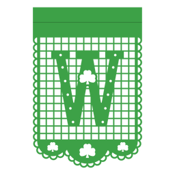 Letra w garland st patricks Desenho PNG