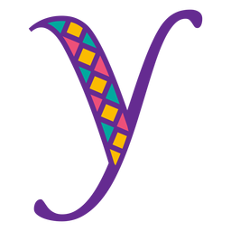 Letter Y Mardi Gras PNG & SVG Design For T-Shirts