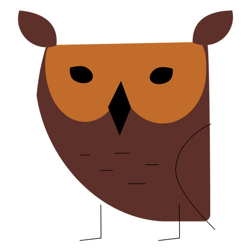 Long eared owl flat PNG Design