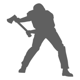 Holzfäller Axt Silhouette PNG-Design