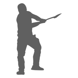 Leñador con silueta de hacha Diseño PNG