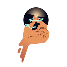 Ilustración de chasquido de dedo mágico Diseño PNG