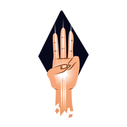 Magic fingers illustration PNG Design