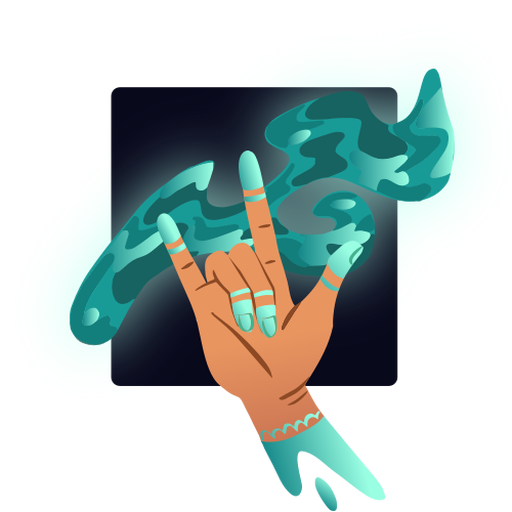 Magic hand illustration PNG Design