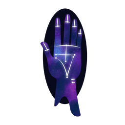 Magical hand illustration PNG Design