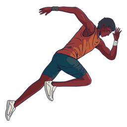 Carácter de atleta masculino Diseño PNG