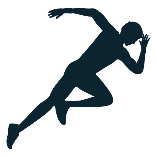 Male athlete silhouette athlete PNG Design