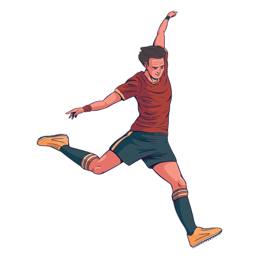 Personaje de jugador de fútbol masculino Diseño PNG