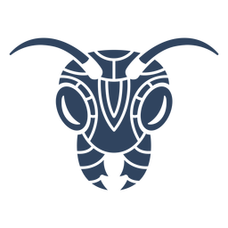 Mandala ant head blue PNG Design