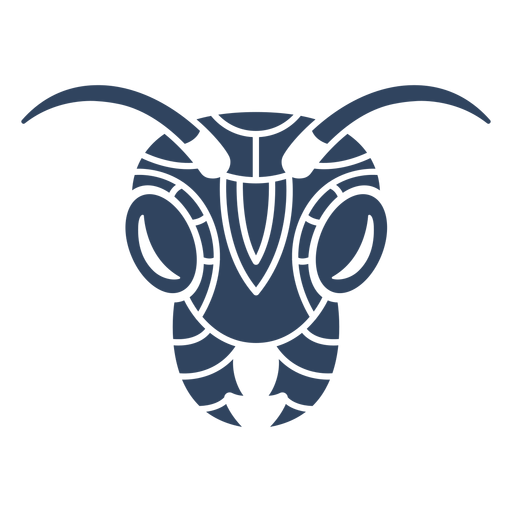 Mandala cabeza de hormiga azul Diseño PNG
