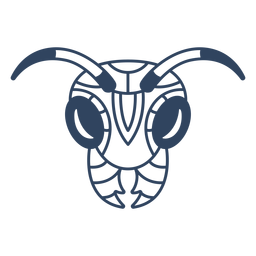 Traço de cabeça de formiga mandala Desenho PNG