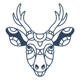 Kopfschlag eines Mandala-Hirsches PNG-Design