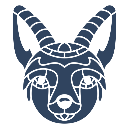 Mandala fennec fox head blue PNG Design