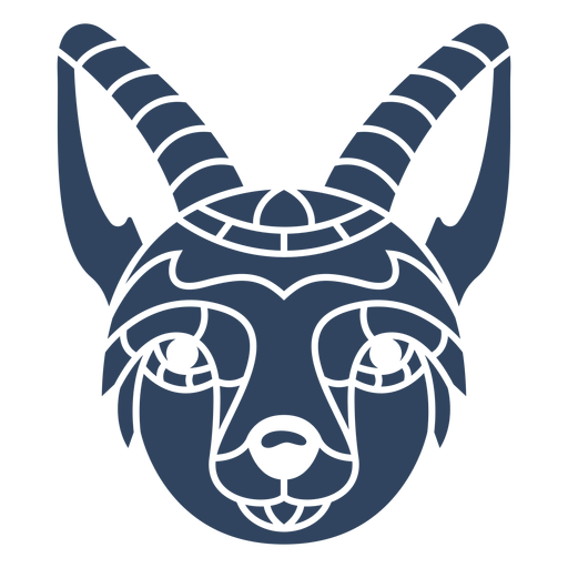 Mandala fennec raposa cabeça azul Desenho PNG