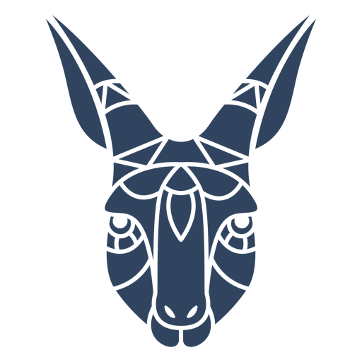 Mandala Gazelle Kopf blau PNG-Design