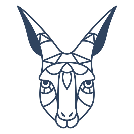 Mandala gazelle head stroke PNG Design