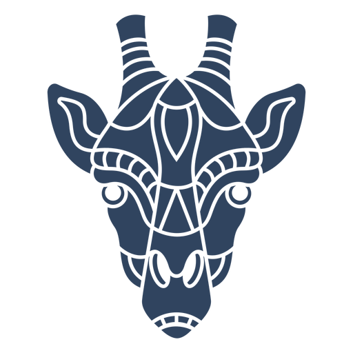 Download Mandala Giraffe Head Blue Transparent Png Svg Vector File