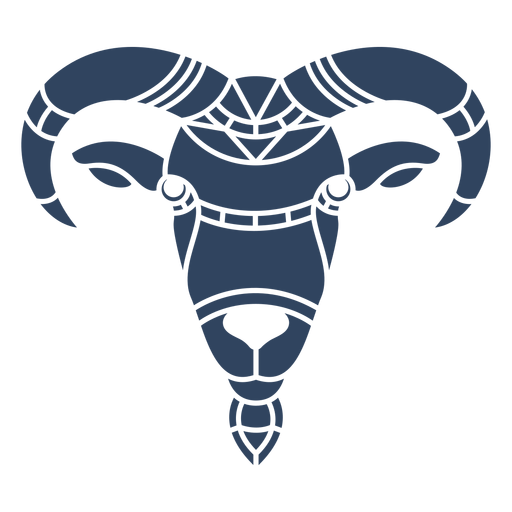 Mandala cabeza de cabra azul Diseño PNG