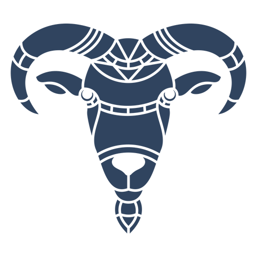 Mandala goat head blue PNG Design