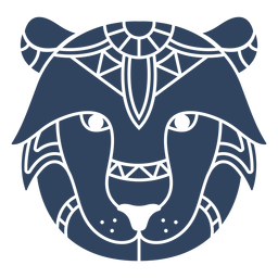 Download Mandala Lion Head Blue Transparent Png Svg Vector