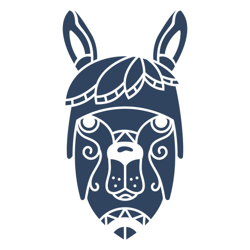 Mandala Llama Head Blue Transparent Png Svg Vector File