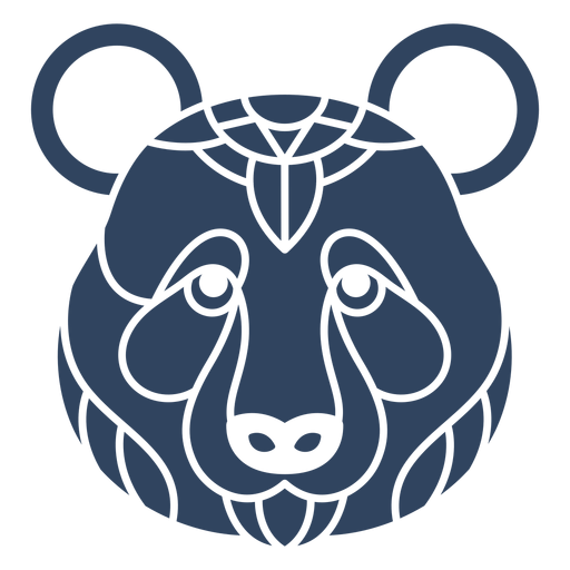 Download Mandala panda head blue - Transparent PNG & SVG vector file