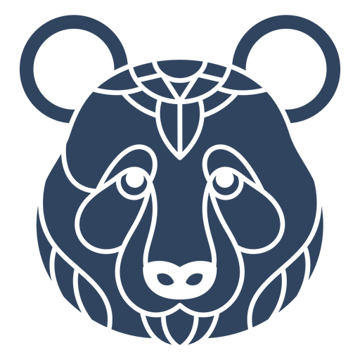 Download Mandala Panda Head Blue Transparent Png Svg Vector File