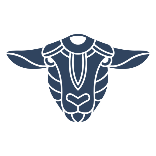 Mandala cabeza de oveja azul Diseño PNG