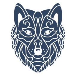 Download Mandala Wolf Head Blue Transparent Png Svg Vector