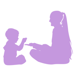 Mother and son silhouette Transparent PNG